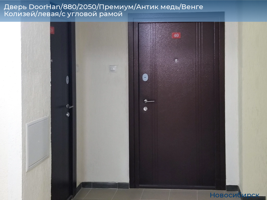Дверь DoorHan/880/2050/Премиум/Антик медь/Венге Колизей/левая/с угловой рамой, novosibirsk.doorhan.ru